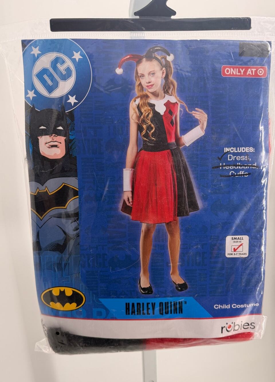DC Comics Harley Quinn Girls Costume Dress Small Size 6 Halloween Dress Only